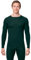 DANISH ENDURANCE Base Layers Men, Long Sleeve Thermal Tops Men, Merino Wool, Thermals Men, Warm Winter Thermal Underwear, with or Without a Zipper, Dark Green, XL