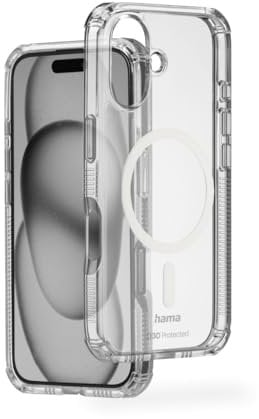 Hama Handyhülle Extreme Protect für iPhone 16 und MagSafe (D3O Bumper, stoßfest, sturzsicher, bruchsicher, durchsichtige iPhone Hülle ohne Vergilben, magnetisches Case für induktives Laden)