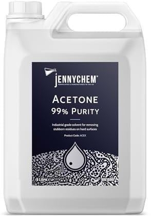 5L Pure Acetone 99.5% – Professional Gel Nail Polish Remover & Acrylic Soak-Off Solution | High Strength Acetone for Salons, Home, Tips & Extensions