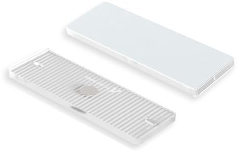 Attack Shark Laptop Mount for Desk, Suitable for External Keyboards, Ultra-Light Magnetic Clear Computer Stand, Suitable for MacBook Air/Pro, Lenovo, HP, Dell, Fujitsu（White Transparent）