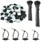 100Pcs Cable Ties(120CM) + 100 Pcs Cable Ties(150CM) +100 Pcs Self-Adhesive Cable Tie Holders, Clamp Wire Organizer, Unmarked Wire Clip, Punch-Free Desktop Car Office Wall Clip Holder