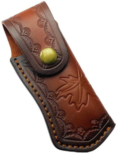 Dianzan Fold Knife Scabbard Tool Flashlight Belt Loop Case Holder Leather Sheath Pocket Camp Outdoor Carry Equipment