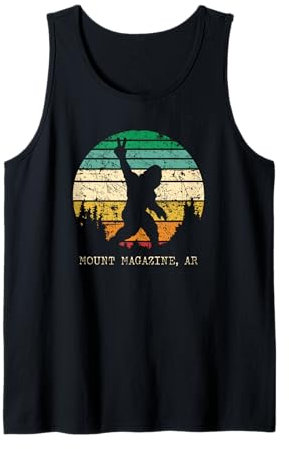 Mount Magazine AR USA Sasquatch Peace Sign Bigfoot Design Tank Top
