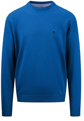 FYNCH-HATTON Pullover aus Baumwolle mit Rundhalsausschnitt Strong Blue/XL