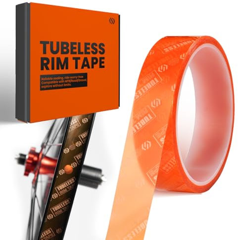 Chooee Tubeless Fahrrad Felgenband,Hochfester Klebstoff Tubeless Fahrradreifen 25mm x Länge 10m Optionen,Tubeless Felgenschutzband für MTB/Rennrad/Gravel Bikes.