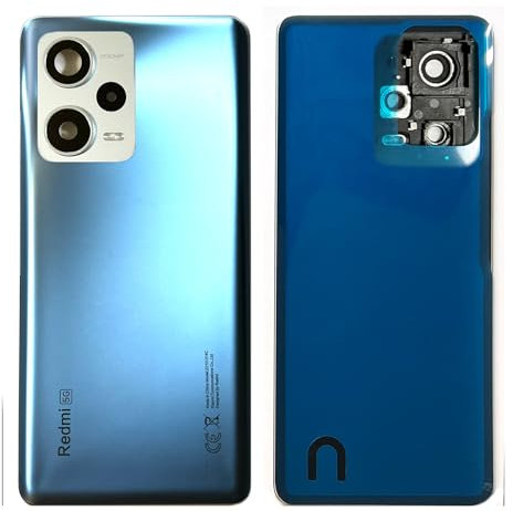 Tapa de batería para Xiaomi Redmi Note 12 Pro Plus + 5G con lente de cámara trasera trasera OEM (azul)