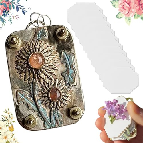 DOWNDRIFT Mikro Blumenpresse Micro Flower Press Kreative Miniatur-Pflanzenpresse Blumen Pressen Aus Metall DIY Gepresstes Blumenpflanzen Erhaltungs Set Geeignet für Handwerks und Pflanzenliebhaber