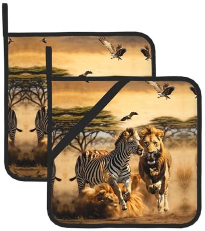Zebra Animal Print Pot Holders Sets,Potholders,Oven Hot Pads For Kitchen Cooking Baking Barbecue