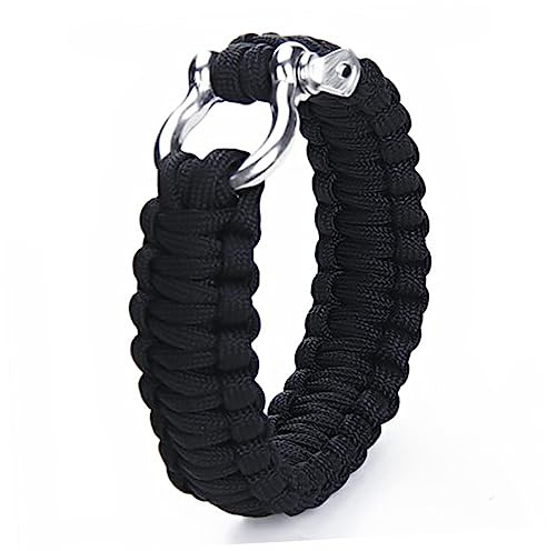 ibasenice Bracciale Paracord Per Sopravvivenza Sportiva All Aperto Con Cordino e Moschettone in Acciaio Colore Casual