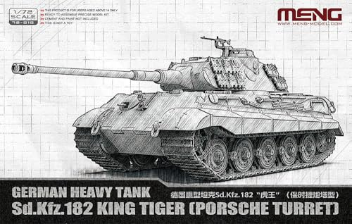 Meng 914539-1/72 Sd.Kfz 182 Königs-Tiger, Porsche-Turm - Maßstab 1:72