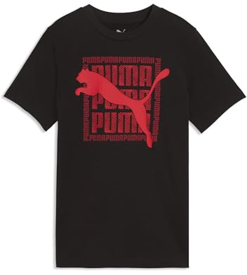 PUMA Jungen Graphic Cat T-Shirt 164, Black