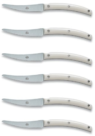 Coltellerie Berti Convivio Nuovo Set 6 Coltelli Tavola Bianco