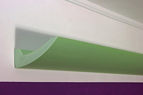 BENDU LED-Stuckleiste für indirekte Deckenbeleuchtung DBKL-125-ST | 125x65mm BxH | Stuck-Profil für LED-Beleuchtung aus Hartschaum XPS | moderne Wand-Leiste