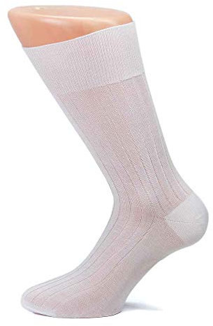 6 Paia Calzini Corti Uomo Sanitari 100% Cotone Filo Scozia Calze Uomo Bianche (42/44 Medium)