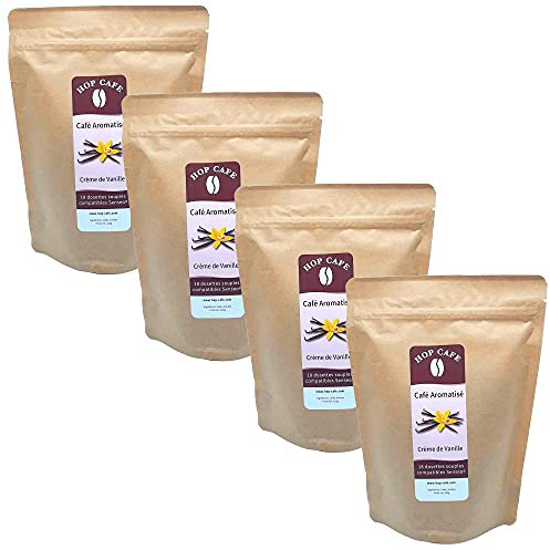 HOP CAFE - Pack 72 Dosettes Souples Aromatisées Vanille
