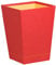 RHODIA 318923C - Corbeille à Papier Coquelicot - 24 x 24 x 32 cm - Piqûres Sellier Orange - Extérieur Simili Cuir - Collection Home Office rama - Organisation de Bureau & Rangement Design