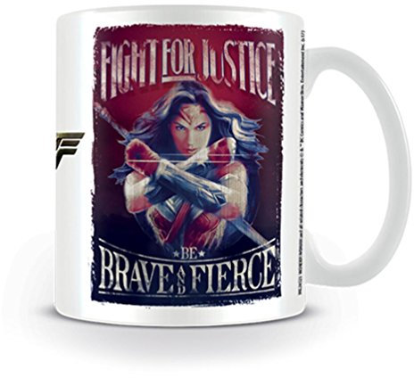 Pyramid International Wonder Woman (Lucha por la Justicia) Oficial en Caja de cerámica café/té Taza, Papel, Multicolor, 11 x 11 x 1,3 cm
