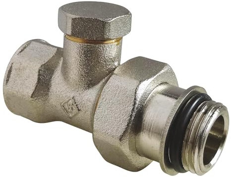 SOMATHERM FOR YOU, Té de réglage nickelé 15/21 pour radiateurs, autoétanche avec joint torique intégré, compatible avec tous les radiateurs à orifice 15/21, gris/argent