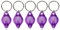 Mini linterna con llavero, 5pcs luz LED portátil, llavero super brillante Antorcha del bolsillo de la lámpara, Lámpara colgante del llavero para áreas oscuras Camping/Caza/Senderismo, Púrpura