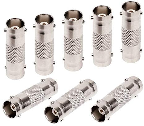 NATUCE 20 Stück BNC-Buchse auf BNC-Buchse Kupplung Adapter, BNC Kabel BNC Stecker BNC Adapter (Silber )
