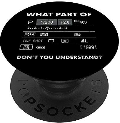 Vintage Photographer DSLR Camera LCD Screen Lens Aperture PopSockets Grip and Stand for Phones and Tablets