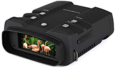 WILDGAMEPLUS Nachtsichtfernglas 2,7 LCD, 300m/984ft Reichweite 1080P HD Infrarot Nachtsicht Tragbare Außenbeobachtungsfernrohre, Tag/Nacht-IR-Bild- und Videoaufzeichnung mit 64 GB SD-Karte WG500B