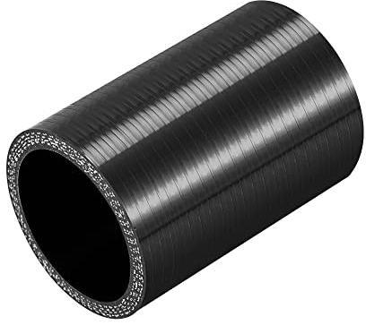 X AUTOHAUX Gerader Silikonverbinder Silikonschlauch Ladedruckschlauch Turborohr Schlauch Ø45mm 45 * 76 * 5mm Schwarz für Auto
