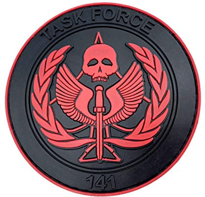 Task Force 141 Black Operative PVC Airsoft Cosplay Patch (Rouge)