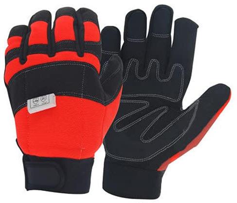 Greenstar OZAKI -Kettensägenhandschuhe- SommerhandschuheSpezielle Schneidarbeiten – Schutz der Rückseite der linken Hand – Größe 11/XL