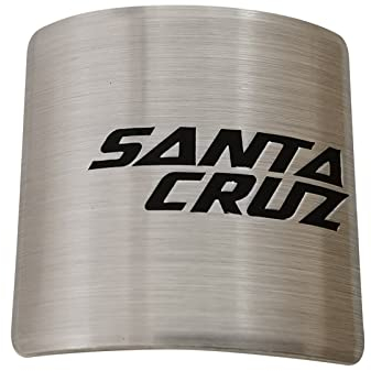 Santa Cruz Fahrradabzeichen, Mountainbike-Aufkleber, DIY, personalisierbares dekoratives Schild, weiche Aluminiumlegierung, Aufkleber (Santa Cruz (Silber))