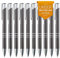 GIMEI® Metall Kugelschreiber 10 Stück | Premium Kugelschreiber Set Hochwertig, Kulli für einfaches & weiches Schreiben | Blauschreibender Kugelschreiber Grau als optischer Hingucker