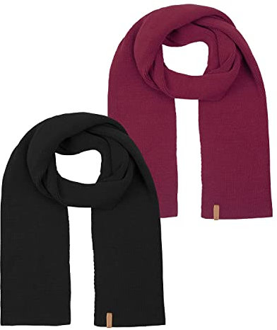 riverso Herren Schal RIVLiam 2er Pack Strickschal Männerschal Winterschal Langschal Basic Einfarbig 100% Acryl Herbst Winter Einheitsgröße, Größe:One Size, Farbe:Farbmix 5