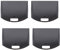 eMagTech Lot de 4 couvercles de Batterie de Rechange en Plastique pour Console Sony PSP 1000 Series Noir