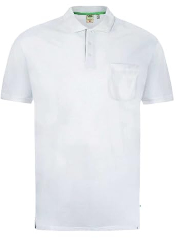D555 Duke Kingsize Big Mens Grant Pique Polo Shirt Black 2XL-6XL RRP £18.00