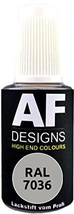 Alex Flittner Designs Lackstift RAL 7036 PLATINGRAU matt 20ml Reparaturstift Acryl Retuschierlack Reparaturlack Holz Metall Möbel Bad