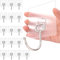 Charfia 16 Stück 15kg (Max) Selbstklebend Haken Extra Stark, Große Klebehaken Transparent Haken Selbstklebend Wandhaken Selbstklebend für Küche Bad Wand & Decke Aufhänger