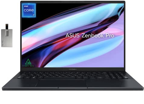 ASUS Zenbook Pro 16 Laptop 16 165Hz Refresh Rate Display, Intel i7-12650H CPU, DialPad, NVidia GeForce RTX 3070 Ti Graphics, 32GB RAM, 1TB SSD, Windows 11 Home, Tech Black, UX6601ZW-DB76