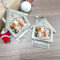 Laonainai 2 PCS Mini Fotorahmen zum Aufhängen Metall Weihnachten Deko Weihnachtsbaumschmuck Deko Fotorahmen Christbaumschmuck Christmas DIY Foto Geschenk für Familie Freunde Haustier (2 Style)