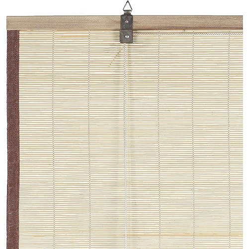Tapparella Dallas in Bamboo c/carrucola c/cot. 120x250 cm Ecrù Porta Finestra Privacy Luce Tenda da sole oscurante