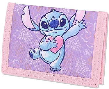 Disney Cadeau Stitch pour Femmes et Enfants : Petit Porte-Monnaie Parfait et Porte-Cartes, Rose, Classique