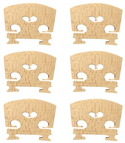 SWYSGS Ponti per Violino, Ponte per Corde di Violino Legno di Acero, Ponte per Violino 4/4, Ponti in Legno D'Acero per Violino, Ponte Violino, Ponte Parti di Violino per Violino, 6 Pezzi