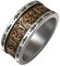Nordischer Wikinger Rune Ring für Herren Damen Zweifarbig 925 Sterling Silber Elder Futhark Runen Alphabet Ring Bandring Größe 70