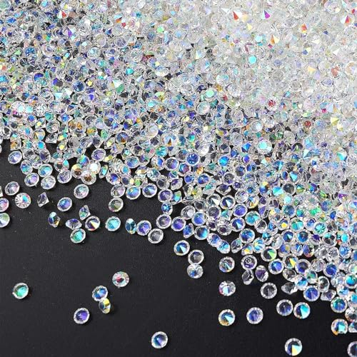 ZALHIN 10000stk Diamanten Deko (4mm) - Diamant aus Acryl Strass Streudeko fur Hochzeitsdeko Tischdeko Vase Füller Geburtstag Party Dekoration Einer Geschenkbox DIY Basteldekoration