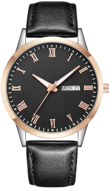 CIVO Herren Armbanduhr Mit Lederarmband - Klassische Analog-Datum Uhr, Leuchtend, Wasserdicht, Einfache Business Quarzuhr, Geschenk für Männer