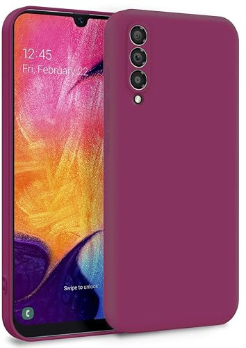 MyGadget Hülle für Samsung Galaxy A50 - Zweilagige Handyhülle mit Kameraschutz - Cover mit Innenfutter & Silikon außen - Wein Rot