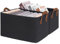 TIMEYARD Black Storage Basket Clothes Storage Boxes, Small storage baskets for Shelves, Foldable Storage Box with Handles, Shoe Basket for Entryway, Bedroom, 37½ x 26 x 21 cm, 2-Pack