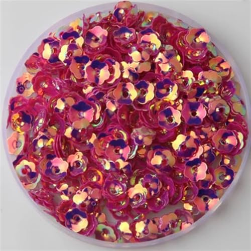 1200 teile/los Weiße Farbe 5mm Blumen-Pailletten Geeignet for Nähen Von Handwerks-Verschönerungs-Ergebnissen Damenbekleidung Nähzubehör(JG Rose)