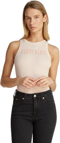 Calvin Klein Damen Tank Top Varsity Rib Slim Fit
