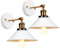 2 Pezzi Applique da Parete Interno Moderna Lampade da Parete Industriale Retrò Lampada a Muro E27 Vintage in Metallo Ruotabile Luce da Camera da Letto Soggiorno Corridoio (Bianco-A-2)