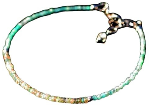 LKBEADS Amazonite & Welo Armband für Damen und Herren, Opal, Rondelle, gemischter Schnitt, 2–3 mm, Perlen, 17,8 cm, PK_LK_CP_00139, 7 Inch, Stein, Amazonit & Welo Opal